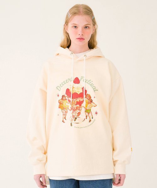 Sweet Festival Hood T‑shirt (CREAM) — толстовка‑футболка кремовая