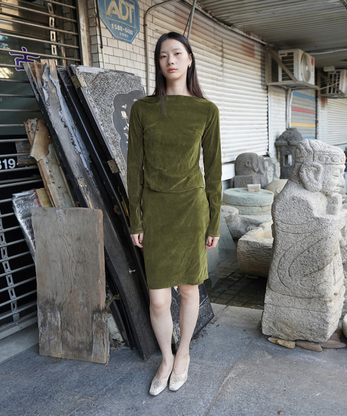 NUUANU(ヌアヌ)の「Camosa Skirt_Moss(スカート・レディース・その他・1/2/3)」の1枚目の写真