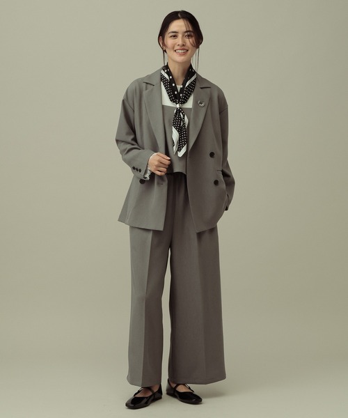 LAKOLE(ラコレ)の「【セレモニー/卒入式にも】<多機能素材>パウダリーツイルWジャケット / 638604(テーラードジャケット・レディース・グレー/チャコールグレー/ネイビー系8・MEDIUM/LARGE)」の15枚目の写真