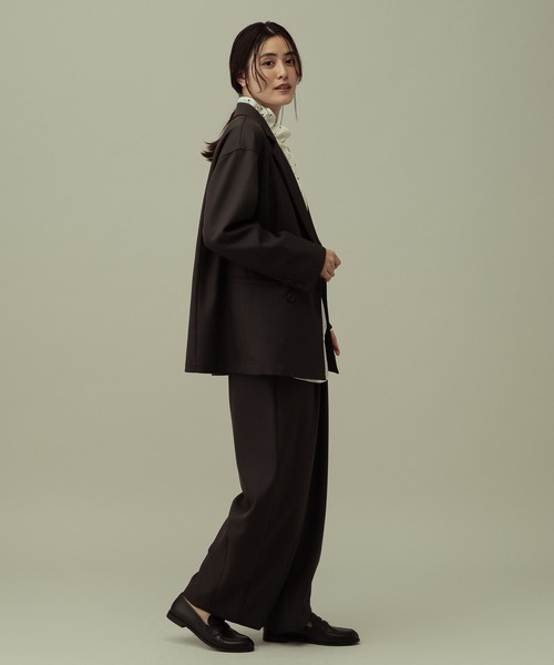 LAKOLE(ラコレ)の「【セレモニー/卒入式にも】<多機能素材>パウダリーツイルWジャケット / 638604(テーラードジャケット・レディース・グレー/チャコールグレー/ネイビー系8・MEDIUM/LARGE)」の5枚目の写真