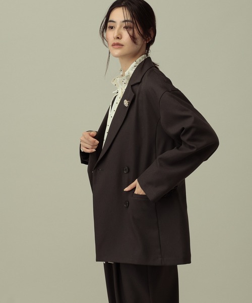 LAKOLE(ラコレ)の「【セレモニー/卒入式にも】<多機能素材>パウダリーツイルWジャケット / 638604(テーラードジャケット・レディース・グレー/チャコールグレー/ネイビー系8・MEDIUM/LARGE)」の10枚目の写真