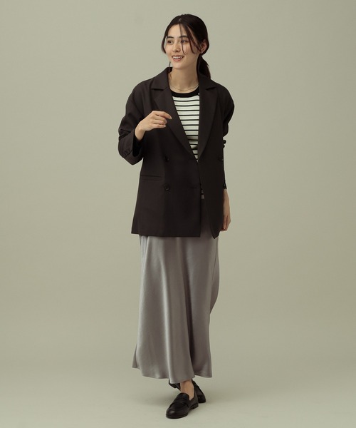 LAKOLE(ラコレ)の「【セレモニー/卒入式にも】<多機能素材>パウダリーツイルWジャケット / 638604(テーラードジャケット・レディース・グレー/チャコールグレー/ネイビー系8・MEDIUM/LARGE)」の14枚目の写真