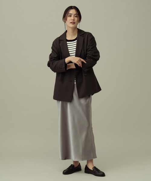 LAKOLE(ラコレ)の「【セレモニー/卒入式にも】<多機能素材>パウダリーツイルWジャケット / 638604(テーラードジャケット・レディース・グレー/チャコールグレー/ネイビー系8・MEDIUM/LARGE)」の13枚目の写真