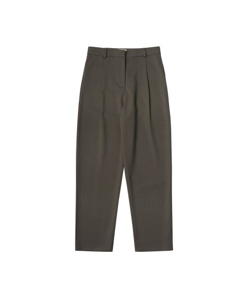 VANONE ATELIER（バノンアトリエ）の「P3176 Wool one-tuck tapered slacks_Brown（スラックス・レディース・ブラウン・S/M）」の2枚目の写真