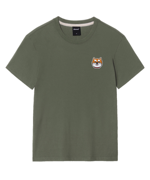 OKSTAR(オクスター)の「柴刺繍パッチ半袖(Tシャツ/カットソー・レディース・ブラック/ライトベージュ/カーキ/グレー/ダークグリーン/クリーム/ネイビー/ベージュ/チャコール/ダークブルー/ダークグレー/ホワイト/ライトグレー・SMALL/MEDIUM/LARGE/X-LARGE/2XL/3XL/4XL)」の11枚目の写真