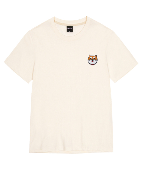 OKSTAR(オクスター)の「柴刺繍パッチ半袖(Tシャツ/カットソー・レディース・ブラック/ライトベージュ/カーキ/グレー/ダークグリーン/クリーム/ネイビー/ベージュ/チャコール/ダークブルー/ダークグレー/ホワイト/ライトグレー・SMALL/MEDIUM/LARGE/X-LARGE/2XL/3XL/4XL)」の8枚目の写真