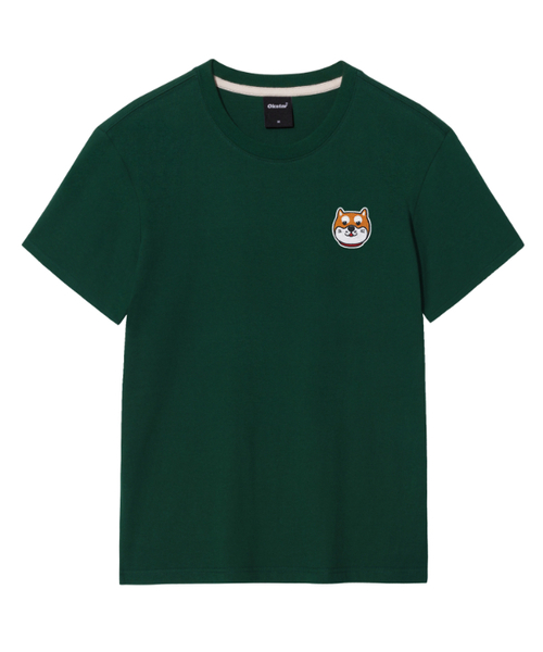 OKSTAR(オクスター)の「柴刺繍パッチ半袖(Tシャツ/カットソー・レディース・ブラック/ライトベージュ/カーキ/グレー/ダークグリーン/クリーム/ネイビー/ベージュ/チャコール/ダークブルー/ダークグレー/ホワイト/ライトグレー・SMALL/MEDIUM/LARGE/X-LARGE/2XL/3XL/4XL)」の10枚目の写真
