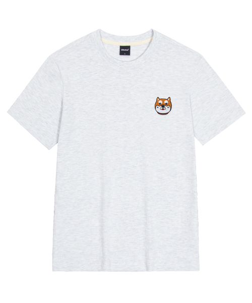 OKSTAR(オクスター)の「柴刺繍パッチ半袖(Tシャツ/カットソー・レディース・ブラック/ライトベージュ/カーキ/グレー/ダークグリーン/クリーム/ネイビー/ベージュ/チャコール/ダークブルー/ダークグレー/ホワイト/ライトグレー・SMALL/MEDIUM/LARGE/X-LARGE/2XL/3XL/4XL)」の17枚目の写真