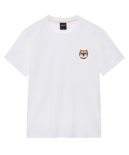 OKSTAR(オクスター)の「柴刺繍パッチ半袖(Tシャツ/カットソー・レディース・ブラック/ライトベージュ/カーキ/グレー/ダークグリーン/クリーム/ネイビー/ベージュ/チャコール/ダークブルー/ダークグレー/ホワイト/ライトグレー・SMALL/MEDIUM/LARGE/X-LARGE/2XL/3XL/4XL)」の22枚目の写真