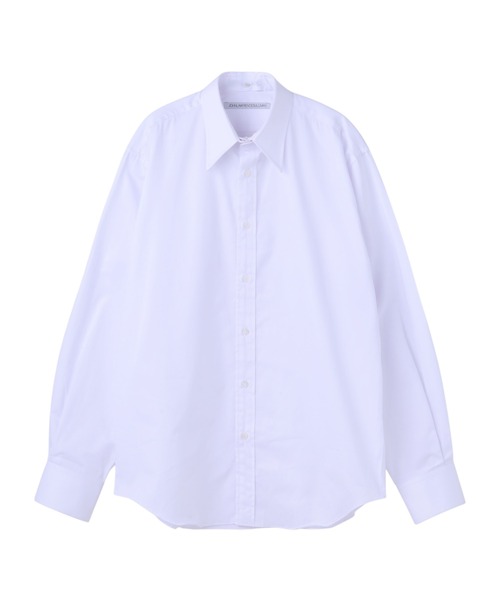 JOHN LAWRENCE SULLIVAN（ジョンローレンスサリバン）の「COTTON SATIN DETACHABLE COLLAR SHIRT（シャツ/ブラウス・メンズ・ブラック/ホワイト・44/46/48）」の2枚目の写真