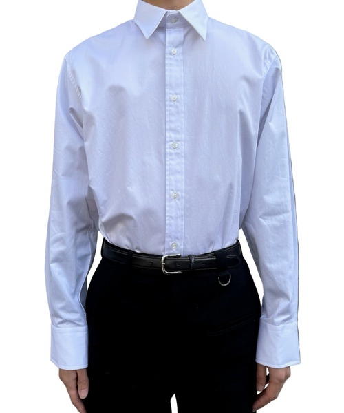 JOHN LAWRENCE SULLIVAN（ジョンローレンスサリバン）の「COTTON SATIN DETACHABLE COLLAR SHIRT（シャツ/ブラウス・メンズ・ブラック/ホワイト・44/46/48）」の3枚目の写真