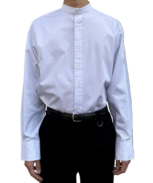JOHN LAWRENCE SULLIVAN（ジョンローレンスサリバン）の「COTTON SATIN DETACHABLE COLLAR SHIRT（シャツ/ブラウス・メンズ・ブラック/ホワイト・44/46/48）」の4枚目の写真