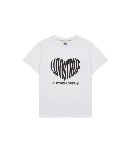 LUVISTRUE(ラヴイズトゥルー)の「SU HEART LOGO TEE(2COLOR)(Tシャツ/カットソー・レディース・ホワイト/ブルー・FREE)」の7枚目の写真