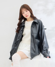 INGNI | マルチWayリボンフェイクレザービッグブルゾン(ブルゾン)