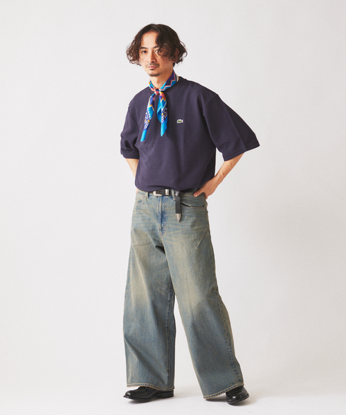 JOURNAL STANDARD relume(ジャーナルスタンダード レリューム)の「スモーキーデニム 11oz ワイド エンジニアド パンツ(デニムパンツ・メンズ・コバルトブルー/ブラック系その他/クリアブルー・MEDIUM/LARGE)」の12枚目の写真