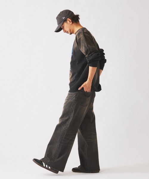 JOURNAL STANDARD relume(ジャーナルスタンダード レリューム)の「スモーキーデニム 11oz ワイド エンジニアド パンツ(デニムパンツ・メンズ・コバルトブルー/ブラック系その他/クリアブルー・MEDIUM/LARGE)」の14枚目の写真