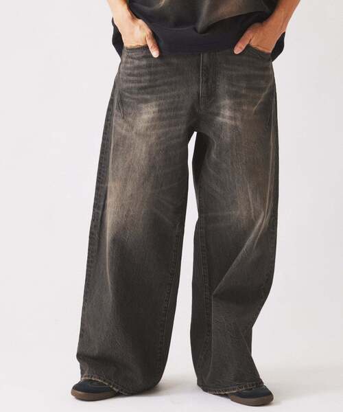 JOURNAL STANDARD relume（ジャーナルスタンダード　レリューム）の「スモーキーデニム 11oz ワイド エンジニアド パンツ（デニムパンツ・メンズ・コバルトブルー/ブラック系その他/クリアブルー・MEDIUM/LARGE）」の18枚目の写真