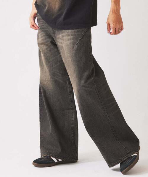 JOURNAL STANDARD relume（ジャーナルスタンダード　レリューム）の「スモーキーデニム 11oz ワイド エンジニアド パンツ（デニムパンツ・メンズ・コバルトブルー/ブラック系その他/クリアブルー・MEDIUM/LARGE）」の20枚目の写真