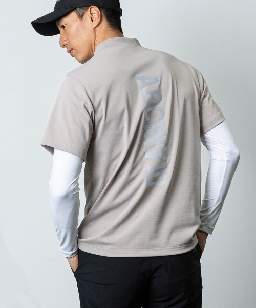 archivio(アルチビオ)の「<MENS>UV冷感バックロゴプルオーバー(Tシャツ/カットソー・メンズ・ブラック/ホワイト/ブルー/ベージュ・M/LL/L)」の5枚目の写真