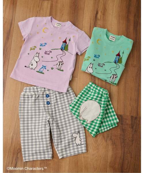 kladskap（クレードスコープ）の「【MOOMIN】ムーミンと夜空半袖Tシャツ（Tシャツ/カットソー・キッズ・ラベンダー/エメラルド・110cm/100cm/90cm/80ｃｍ/120cm）」の4枚目の写真