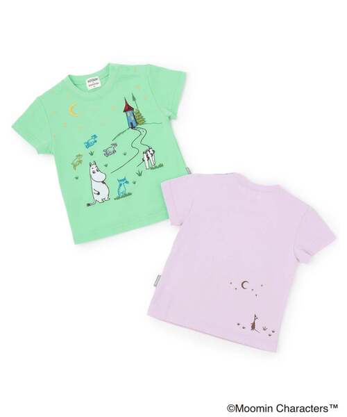 kladskap（クレードスコープ）の「【MOOMIN】ムーミンと夜空半袖Tシャツ（Tシャツ/カットソー・キッズ・ラベンダー/エメラルド・110cm/100cm/90cm/80ｃｍ/120cm）」の7枚目の写真