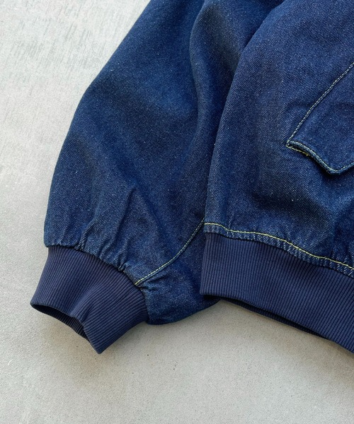 ILL'S（イルズ）の「FIREMAN HOOK DENIM HOODIE / ファイヤーマンフック デニムフーディー ブルゾン ショート丈 メンズ レディース ユニセックス（デニムジャケット・メンズ・ネイビー/ブラック・M/L）」の9枚目の写真