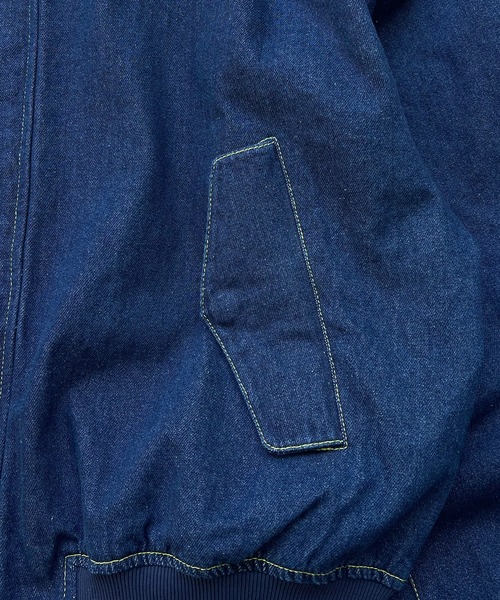 ILL'S（イルズ）の「FIREMAN HOOK DENIM HOODIE / ファイヤーマンフック デニムフーディー ブルゾン ショート丈 メンズ レディース ユニセックス（デニムジャケット・メンズ・ネイビー/ブラック・M/L）」の7枚目の写真