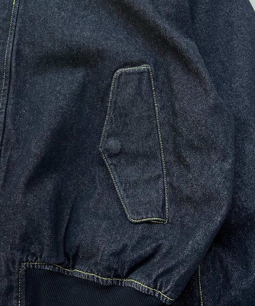 ILL'S（イルズ）の「FIREMAN HOOK DENIM HOODIE / ファイヤーマンフック デニムフーディー ブルゾン ショート丈 メンズ レディース ユニセックス（デニムジャケット・メンズ・ネイビー/ブラック・M/L）」の14枚目の写真