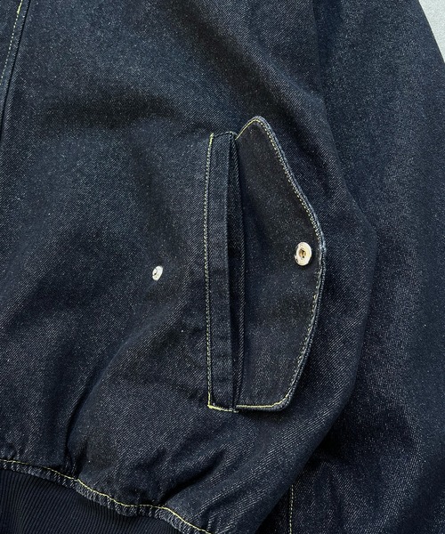 ILL'S（イルズ）の「FIREMAN HOOK DENIM HOODIE / ファイヤーマンフック デニムフーディー ブルゾン ショート丈 メンズ レディース ユニセックス（デニムジャケット・メンズ・ネイビー/ブラック・M/L）」の15枚目の写真