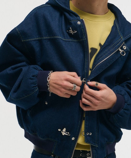 セール】FIREMAN HOOK DENIM HOODIE / ファイヤーマンフック デニム