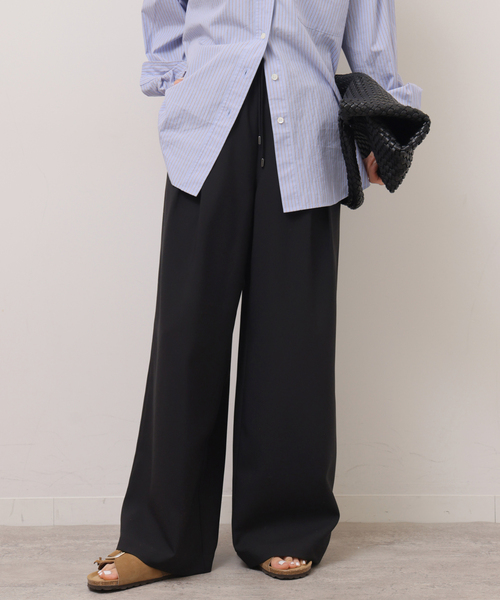 JOURNAL STANDARD relume（ジャーナルスタンダード　レリューム）の「［26SS新作］インタックイージーパンツ（スラックス・レディース・ブラック/グレー/チャコールグレー/ベージュ・36/38）」の9枚目の写真