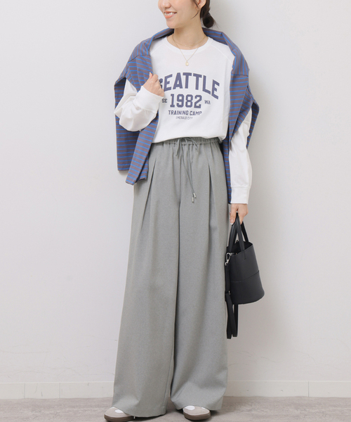 JOURNAL STANDARD relume（ジャーナルスタンダード　レリューム）の「［26SS新作］インタックイージーパンツ（スラックス・レディース・ブラック/グレー/チャコールグレー/ベージュ・36/38）」の19枚目の写真