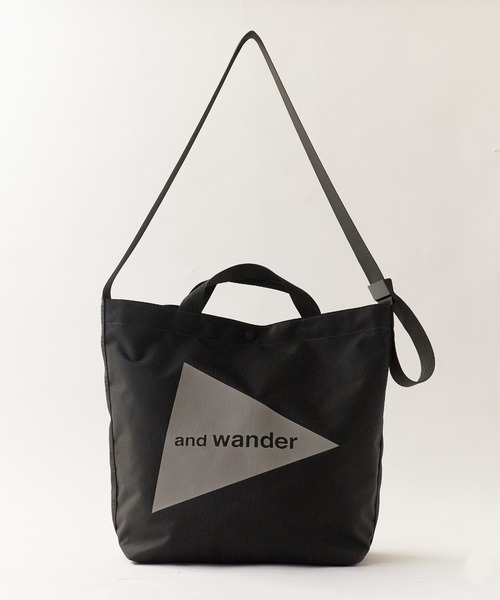 and wander（アンドワンダー）の「and wander/アンドワンダー recycle OX logo tote bag リサイクルポリエステル トートバッグ 2026年春夏（トートバッグ・メンズ・ブラック・FREE）」の3枚目の写真