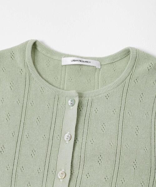 URBAN RESEARCH(アーバンリサーチ)の「パターンメッシュヘンリーネックニット(ニット/セーター・レディース・グレー/オフホワイト/ミント・FREE)」の18枚目の写真