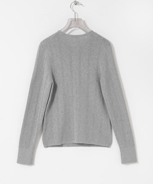 URBAN RESEARCH(アーバンリサーチ)の「パターンメッシュヘンリーネックニット(ニット/セーター・レディース・グレー/オフホワイト/ミント・FREE)」の11枚目の写真