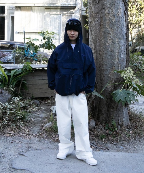 APPLEBUM(アップルバム)の「Stretch Waterproof Anorak(ブルゾン・メンズ・ライトピンク/ネイビー・LARGE/X-LARGE/MEDIUM)」の3枚目の写真