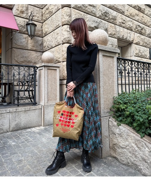 Desert Rose(デザートローズ)の「【DESERT ROSE/デザートローズ】ショルダーボタンレースレイヤードスリーブハイネックニット(ニット/セーター・レディース・ブラック・FREE)」の13枚目の写真