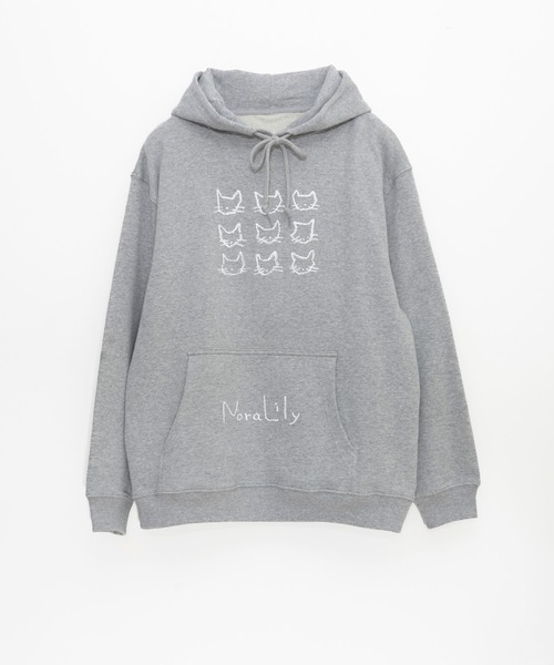 Nora Lily(ノラリリー)の「【Nora Lily】9 NEKO Print Hoodie(パーカー・メンズ・ネイビー/ブルー/ヘザーグレー/チャコールグレー・LARGE)」の14枚目の写真