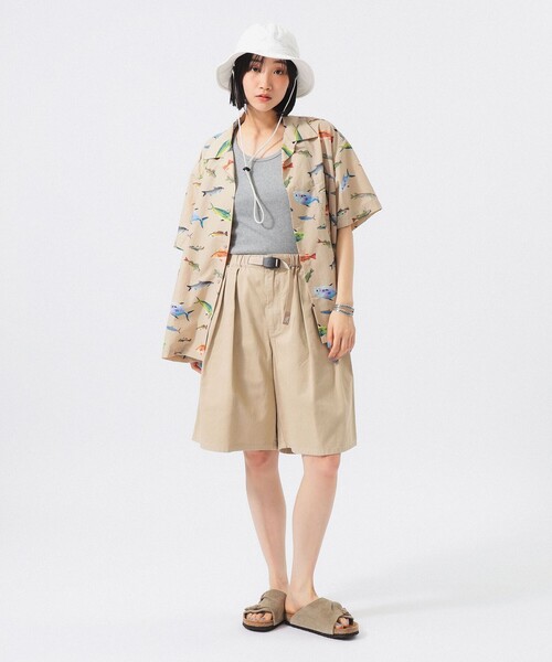 BEAMS BOY（ビームスボーイ）の「【別注】Columbia / PFG 総柄シャツ（シャツ/ブラウス・レディース・ベージュ/ネイビー・X-SMALL）」の3枚目の写真