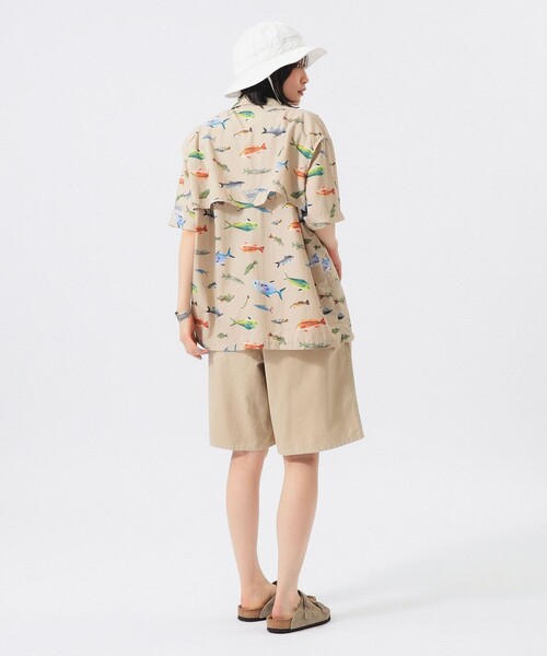 BEAMS BOY（ビームスボーイ）の「【別注】Columbia / PFG 総柄シャツ（シャツ/ブラウス・レディース・ベージュ/ネイビー・X-SMALL）」の4枚目の写真