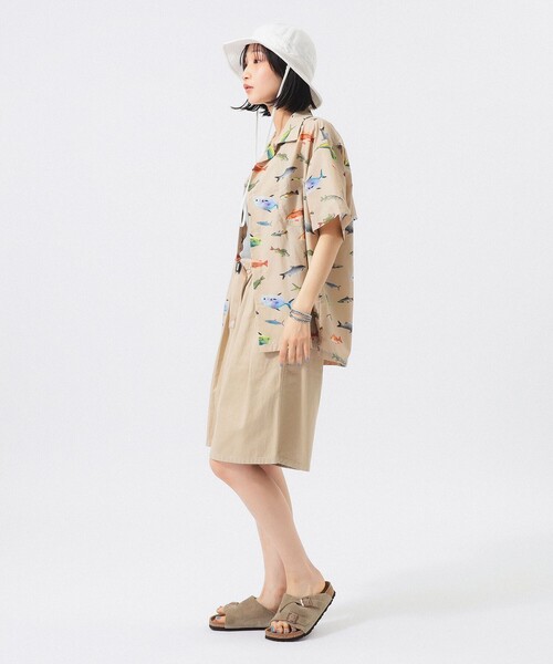 BEAMS BOY（ビームスボーイ）の「【別注】Columbia / PFG 総柄シャツ（シャツ/ブラウス・レディース・ベージュ/ネイビー・X-SMALL）」の5枚目の写真