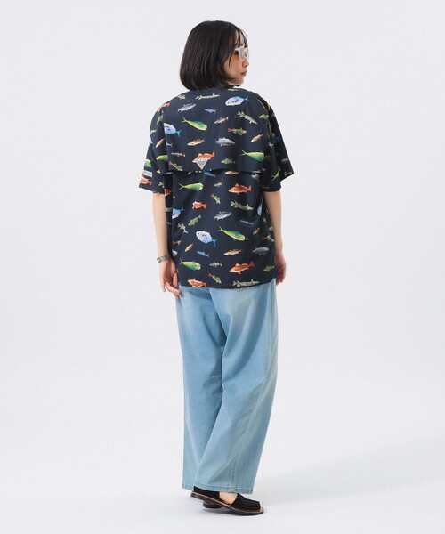 BEAMS BOY（ビームスボーイ）の「【別注】Columbia / PFG 総柄シャツ（シャツ/ブラウス・レディース・ベージュ/ネイビー・X-SMALL）」の9枚目の写真