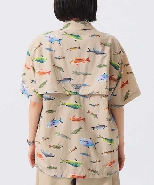 BEAMS BOY（ビームスボーイ）の「【別注】Columbia / PFG 総柄シャツ（シャツ/ブラウス・レディース・ベージュ/ネイビー・X-SMALL）」の13枚目の写真
