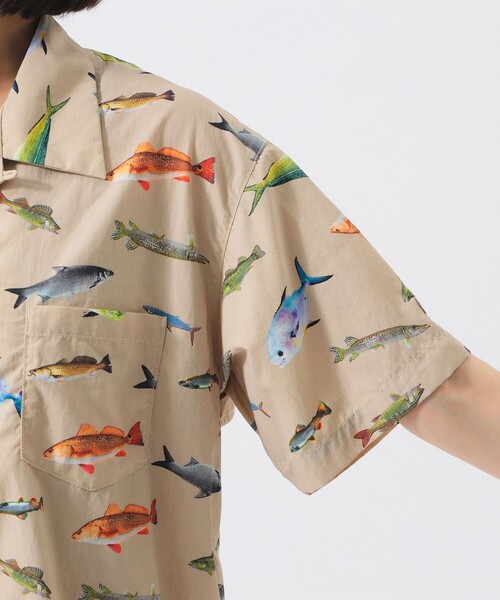 BEAMS BOY（ビームスボーイ）の「【別注】Columbia / PFG 総柄シャツ（シャツ/ブラウス・レディース・ベージュ/ネイビー・X-SMALL）」の16枚目の写真