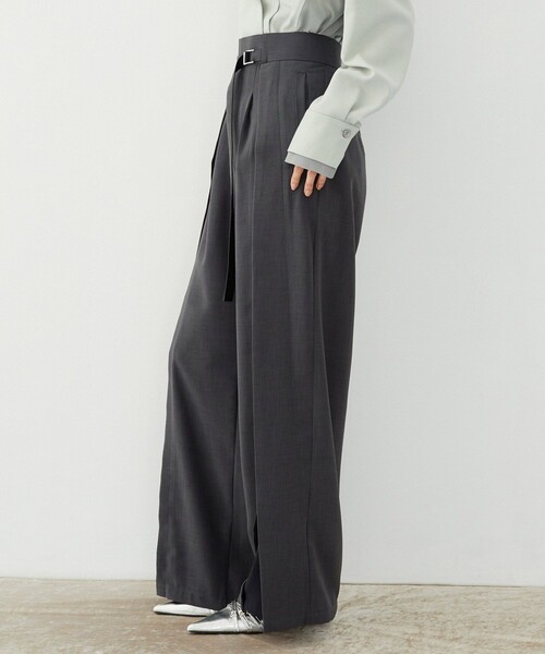 UNITED TOKYO(ユナイテッドトウキョウ)の「【新作】ラップレイヤーワイドパンツ|ウォッシャブル/セットアップ/オフィスカジュアル/オケージョン/防シワ/吸水速乾/春服(スラックス・レディース・ベージュ/グレー・2/1)」の15枚目の写真