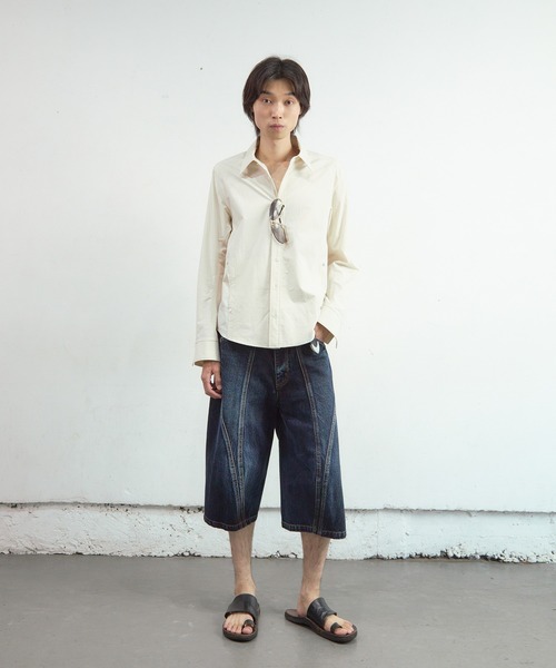 NVRFRGT（ネヴァーフォーゲット）の「PANELLED LONG SLEEVE SHIRT（シャツ/ブラウス・メンズ・サックスブルー/アイボリー・1/2）」の5枚目の写真