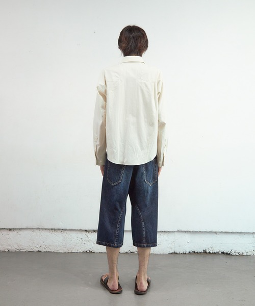 NVRFRGT（ネヴァーフォーゲット）の「PANELLED LONG SLEEVE SHIRT（シャツ/ブラウス・メンズ・サックスブルー/アイボリー・1/2）」の6枚目の写真