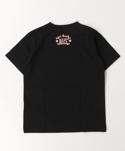 A BATHING APE（アベイシングエイプ）の「SAKURA PHOTO APE HEAD TEE（Tシャツ/カットソー・キッズ・ホワイト/ブラック・140/90/110/130/100/120）」の5枚目の写真