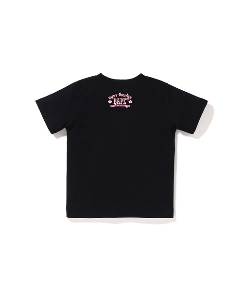 A BATHING APE（アベイシングエイプ）の「SAKURA PHOTO APE HEAD TEE（Tシャツ/カットソー・キッズ・ホワイト/ブラック・140/90/110/130/100/120）」の4枚目の写真