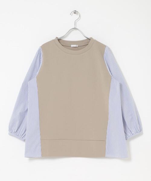 ITEMS URBANRESEARCH（アイテムズ アーバンリサーチ）の「フハクキリカエプルオーバー（Tシャツ/カットソー・レディース・ベージュ/モカ/ブラック・FREE）」の18枚目の写真